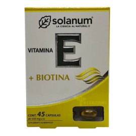 Vitamina E Y Biotina 45 Cpsulas Solanum Amarilloblanco                                                                                                