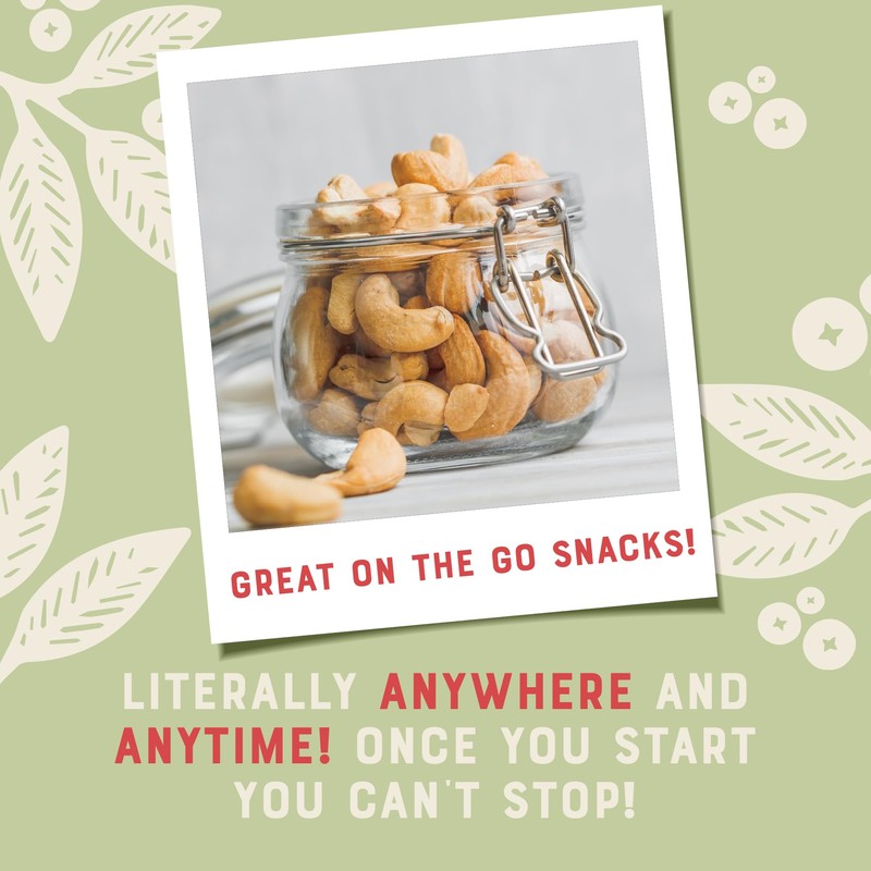 Sunburst Whole Roasted Cashew Nuts, Unsalted 1 kg