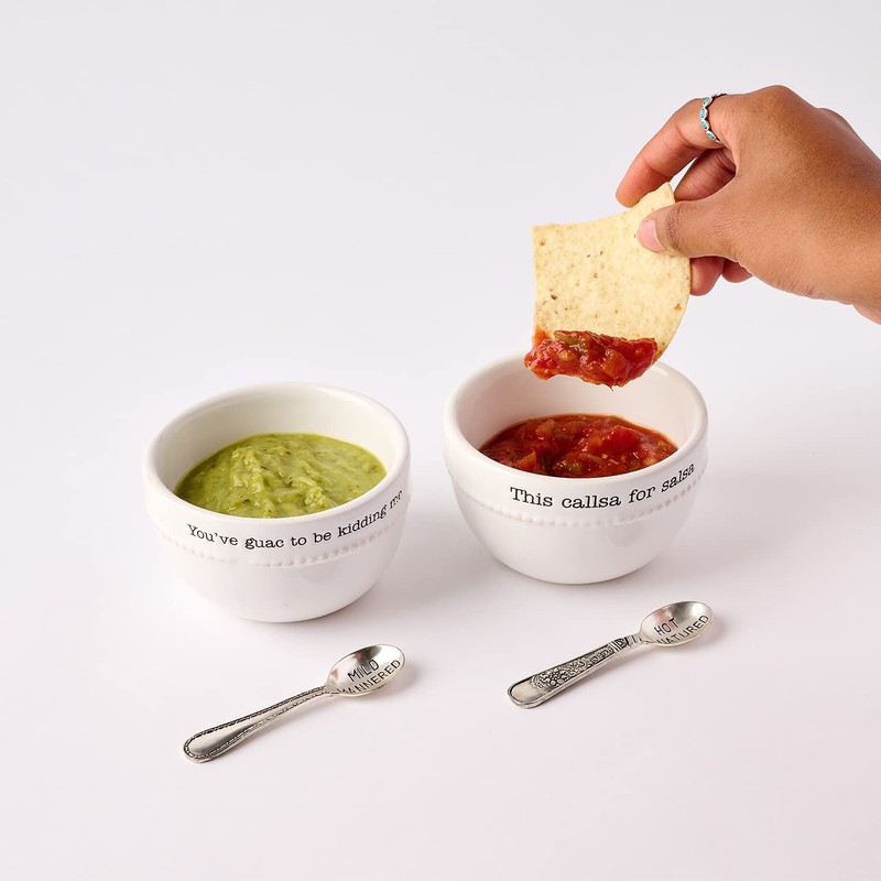 Mud Pie Salsa and Guacamole Serving Set of 2 with