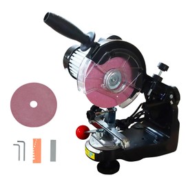 PreAsion 110V Electric Chainsaw Sharpener - 230W Bench Grinder with 3000 RPM, Adjustable Angle (0-35°), Φ145mm Grinding Wheel, Safe & Portable Chainsaw Chain Sharpening Tool