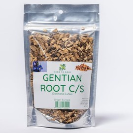 Herb To Body Gentian Root C/S - 4oz Resealable Pouch - Wildcrafted