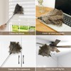 DJAPWPX Extendable Ostrich Feather Duster with Nonslip Handle, Retractable Feather