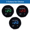 DMWD 1Pc Car Voltage Gauge 12V 24V LED Display Voltmeter