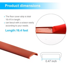 Saim U-Shape Edge Banding，Countertop Edge Trim 16.4ft x 12mm Self Adhesive Veneer Wood Trim Molding, TPE Flexible Furniture Desk Edge Protector for Cabinet Repair, Brown