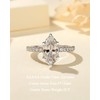 RURULUYA 2CT Marquise Cut Engagement Ring for Women,925 Sterling Silver