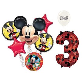 Mickey Mouse 8 piece Bouquet of Balloons BTM (3rd Birthday)