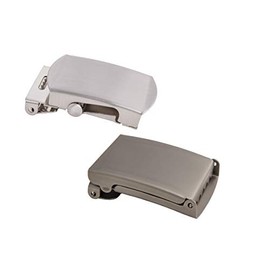 Shenky Set of 2 4 cm Belt Buckles 40 mm, Matte and Silver, Buckle 40 mm for Fabric Belt and Military Belt, Belt Buckle Men, silver