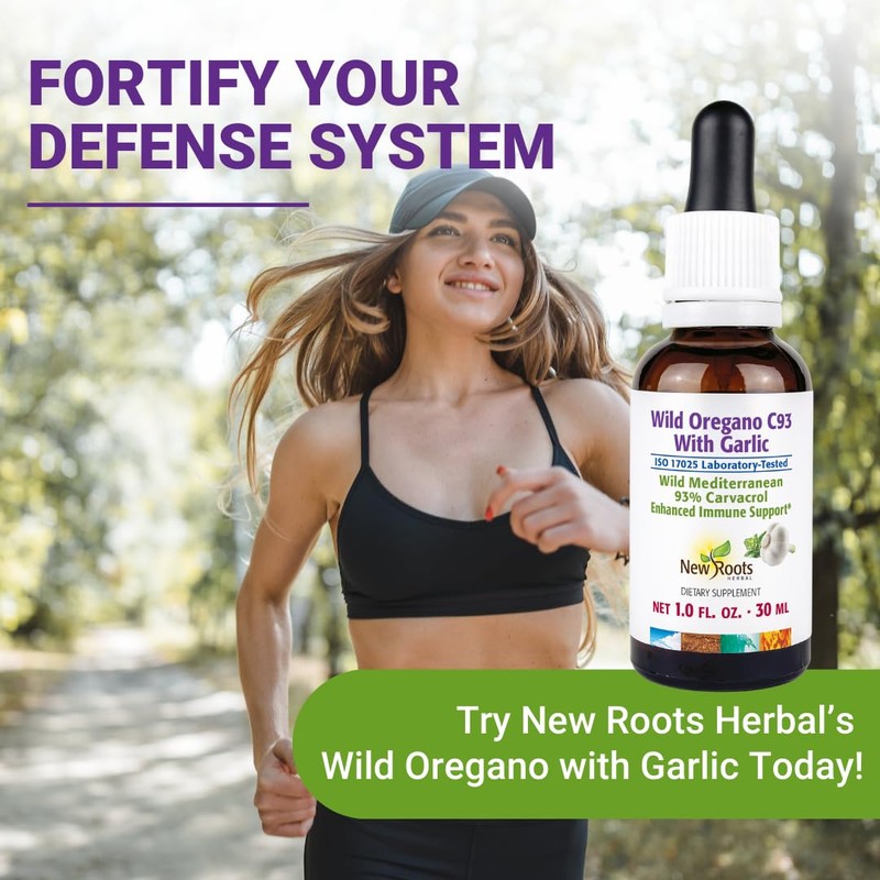 NEW ROOTS HERBAL Wild Oregano Oil Tincture with Garlic (1