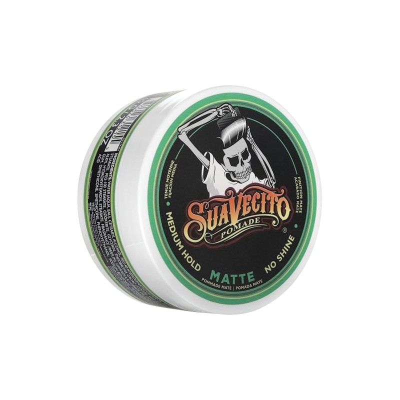 Suavecito Pomade Mate Cera para Cabello de Fijacion Media Acabado