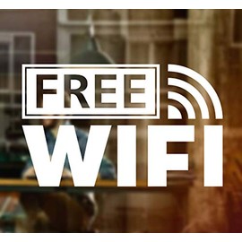 Wall4stickers Free WiFi Window Sign Vinyl Sticker Graphics Cafe Shop Salon Restaurant