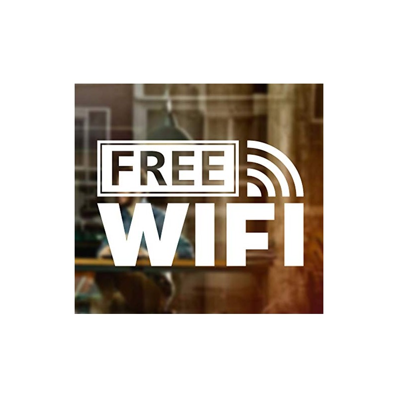 Wall4stickers Free WiFi Window Sign Vinyl Sticker Graphics Cafe Shop