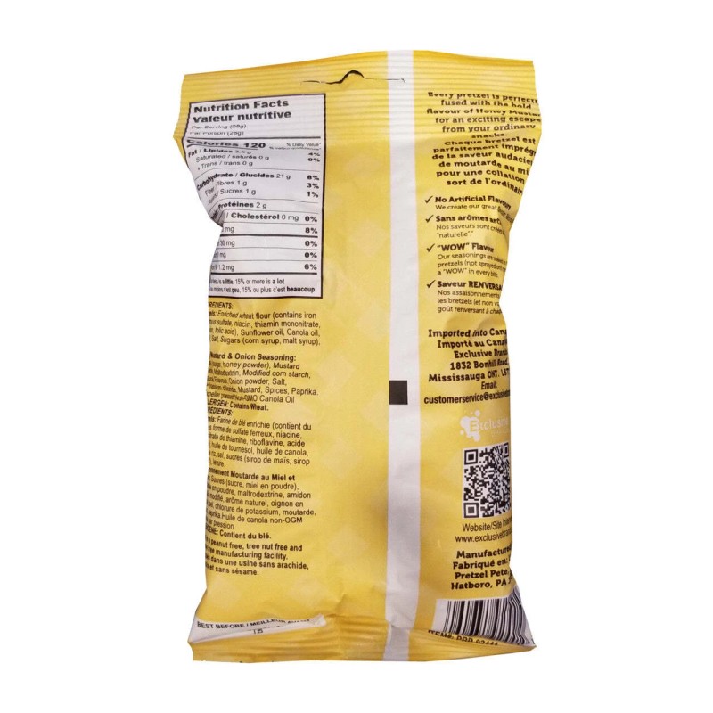 Exclusive Brands Pretzel Pzazz Seasoned Pretzel Pieces, Honey Mustard, 56g/2