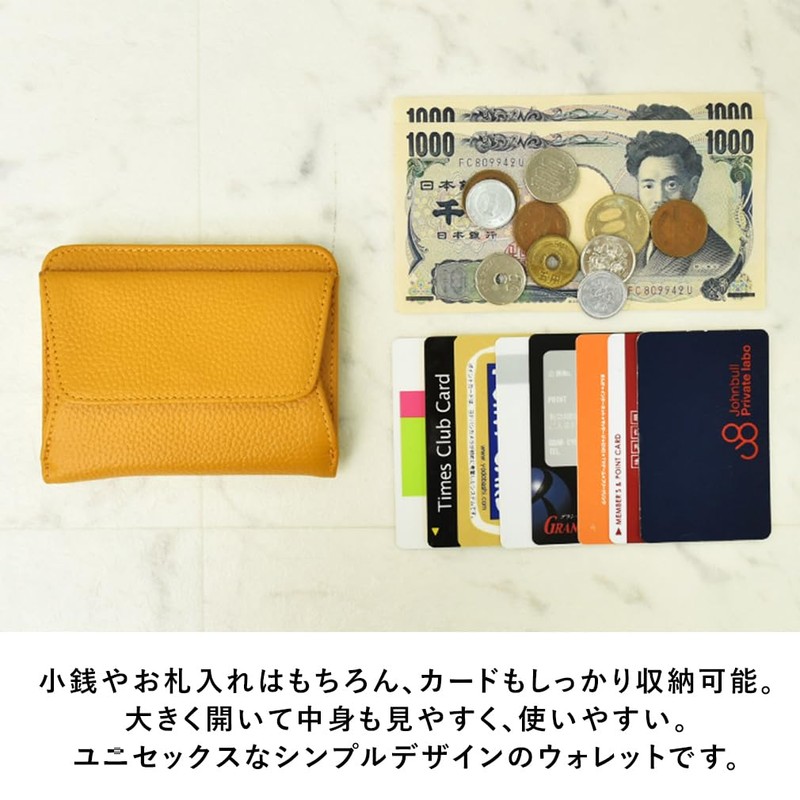 Vita Felice bsrw-n43wy Women's Compact Cowhide Slim Wallet, blue