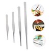 Gatuida 4pcs Stainless Steel Pin Bone Tweezers Long Manicure Tweezers