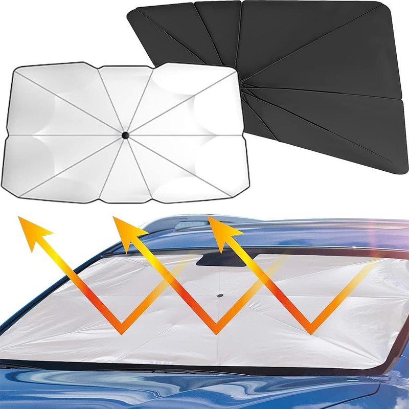 Car Parasol, Foldable Car Sun Shade, 130 x 65 cm,