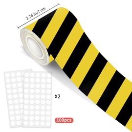60 Feet Bulletin Board Borders, Scalloped Rolled Border Trim for School, Classroom & Offices (Yellow and Black)