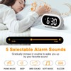 OCUBE LED Digital Alarm Clock with 5 Optional Alarm Sounds,