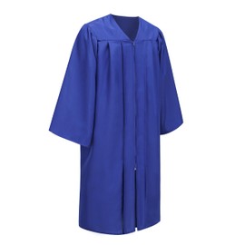 Colorful House Adult Royal Blue Graduation Cap and Gown 2025 Female Graduation Gown Masters Degree for Men Judge Robe(Royal blue,54