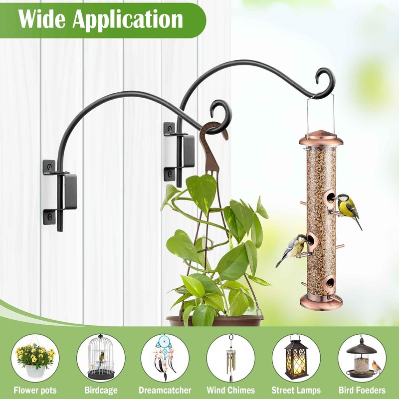 Lifyzoon Swivel Bird Feeder Hanger Hook: 2Packs 12Inch Swivel Hanging