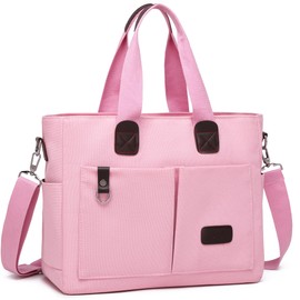 ToLFE Women Top Handle Satchel Handbags Tote Purse Shoulder Bag Travel Totes Bag Laptop Book Work Bag for Beach Nurse (A Upgrade Pink)