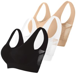 Memoryee Padded Sports Bras Women Medium Impact Plus Size for Large Breasts Push Up Seamless Breathable for Yoga Running Crop Top Multicolor1 5XL