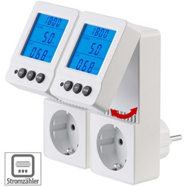 revolt Digital Ammeter: 2 Energy Cost Meter and Power Consumption Meter with Hinged (Electricity Meter Digital Socket, Digital Energy Cost Meter, Meter)