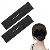 2Pcs Black Cloth Magic Clip French Twist Bun Shaper- for