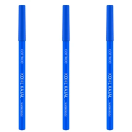 Catrice Kohl Kajal Waterproof Eye Pencil No. 150, Blue, Defining, Shiny, Shimmering, Vegan, Waterproof, No Microplastic Particles, Nanoparticles Free, Pack of 3 (3 x 0.78 g)