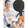 Pavezo 5-Inch High Pressure Handheld Shower Head with 10-Mode Powerhead,