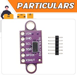 A-DIGISHUO 5Pcs Laser Ranging Sensor Module VL53L0X V2ToF Time of Flight Serial Port PWM Output
