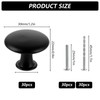 LOPYXBR 30 Pieces Furniture Knobs Black, 30mm Round Cabinet Knobs