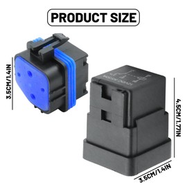 Saihisday 50/30 Amp Weatherproof Automotive Relay and Socket Parts Kit, Universal Car Vehicle Relay Kit for Powering Off-Road Accessories