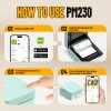 Nelko PM230 Mini Bluetooth Sticker Printer Black and White with