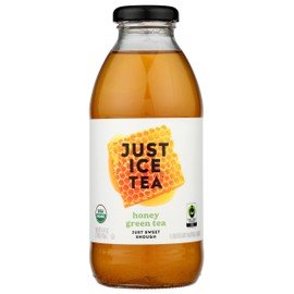 Eat The Change Just Ice Tea Organic Honey Green Tea, Kosher, 16 Fluid Ounces (Pack Of 12)