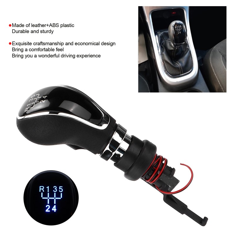 Car 5 Speed Gear Shift Shifter Knob with Light Replacement