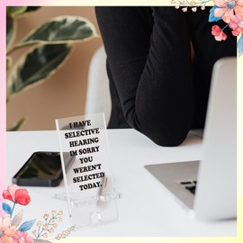 FOUGSTA Funny Office Desk Accessories for Women, Co-Workers, Colleagues, Friends - Cell Phone Holder Gift, Cute Cubicle Decorations, Home Office Decor,SSZ7