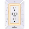 POWRUI Multi Plug Outlet Surge Protector - 6 Outlet Extender
