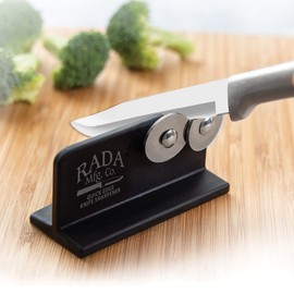 Rada Cutlery Quick Edge Knife Sharpener (R119), 3.5"x2", Stainless Steel Wheels, Made in USA, Pack of 4