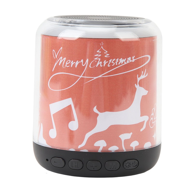 Mini Bluetooth Speaker Christmas Pattern Festive Atmosphere RGB Music Player