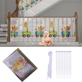Stair Safety Net for Children, Thick Cute Animal Protective Net Stairs, Safety Net Stairs for Babies and Pets, Stair Protection Safety Net (300 x 78 cm Giraffe)
