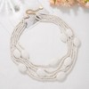 Multi Colour 5 Layers Wooden Beads Strand Statement Necklace for