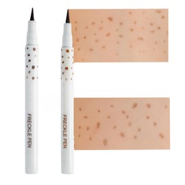 ONarisae 2 Pcs Freckle Pen Face Concealer Point Out Natural Waterproof Longlasting Freckle Makeup Light Brown & Chestnut