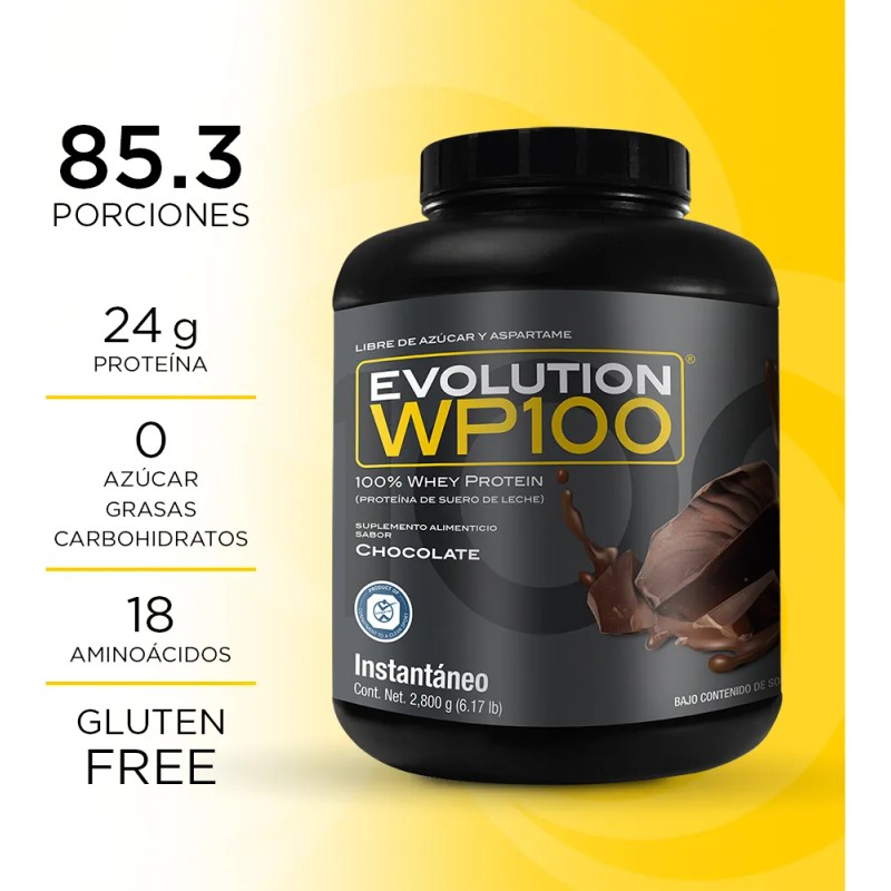 Proteina Suero De Leche (whey) Wp100 Evolution 2.8kg Sabores Sabor