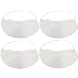 ONLYKXY 60pcs Nylon Beard Covers Beard Protector Net Protective Beard Covers for Men Facial Hair Guards Beard Net (White)