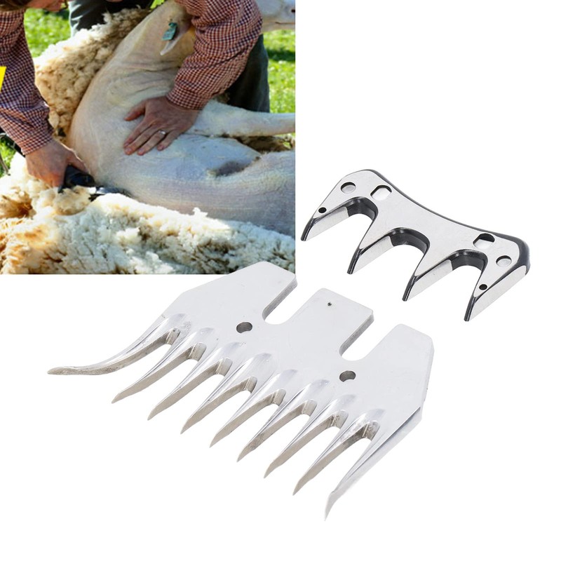 Replacement Blades for Sheep Scissors, Professional Curved 9 Tooth Shear