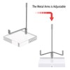 BTSKY Large Size Adjustable Silver Metal Arm Display Stand Easel