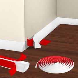 Storystore Flexible Quarter Round Molding 0.5x157in,Peel and Stick Rubber Quarter Round Trim,Self Adhesive Rubber Trim Molding for Wall Edge Corner, Cabinet Edge, Countertop