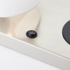 Lightbox Table Lamp with Wireless Charging & Fabric Lamp Shade,