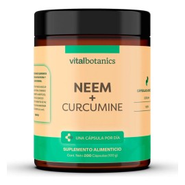 🌿💛 Cúrcuma + Neem | Antioxidante & Detox Natural | 200 Cápsulas | VitalBotanics
