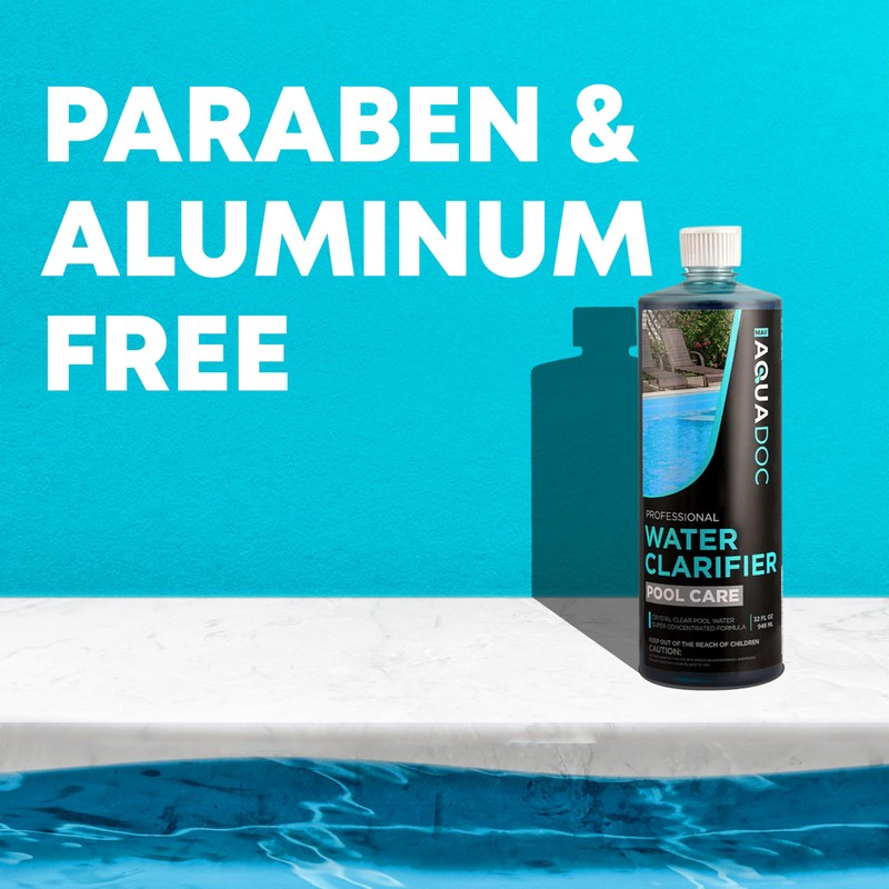Pool Clarifier Liquid for Fast Acting Cloudy Water Treatment, Swimming